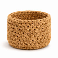 Small Jute Hand Knitted Holder for Eco-Friendly Storage